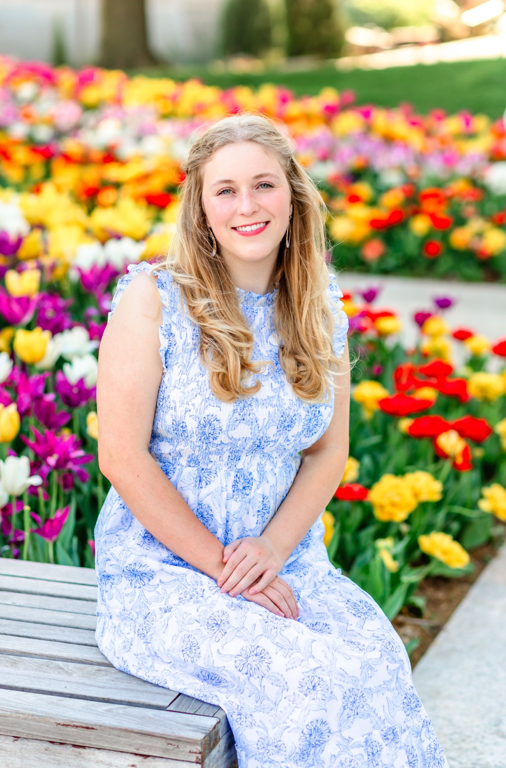 Myriad Gardens Spring Senior Session | Lydia